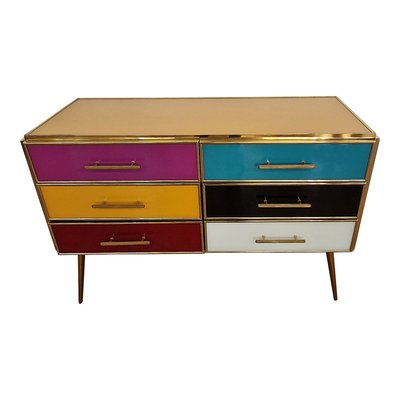 Commode with Glass Drawers, 1990s-BEW-1765155