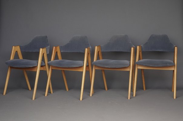 Compass Chairs by Kai Kristiansen for Sva Møbler, 1960s, Set of 4-ZBW-2034020