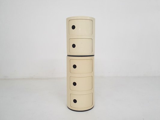 Componibili Tondi Nightstand attributed to Anna Castelli Ferrieri for Kartell, Italy, 1960s-ZO-2035194