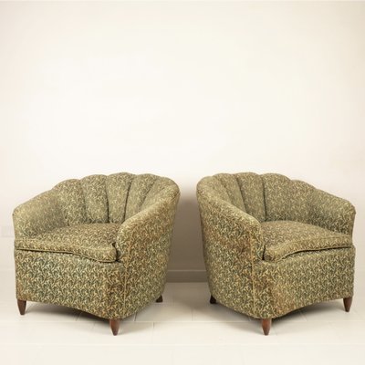 Conchiglia Armchairs in the style of Giò Ponti, 1950s, Set of 2-BAD-1723785