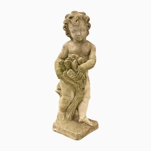 Concrete Putto Summer Statue, 1970s-NPC-1325149