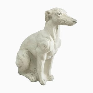 Concrete Statue of Whippet Dog-UCH-1224755