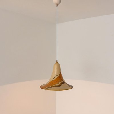 Cone Beige Orange Ceramic Pendant Light, 1970-VDW-1776411