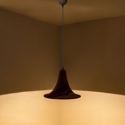 Cone Beige Orange Ceramic Pendant Light, 1970-VDW-1776411