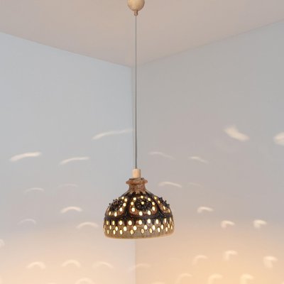 Cone Chocolate Brown Ceramic Pendant Light, 1970-VDW-2016866