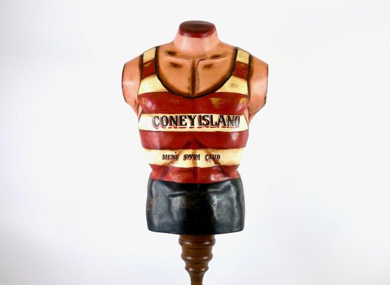 Coney Island Mens Swim Club Torso Mannequin on Stand, 1960s-ZCY-2021101