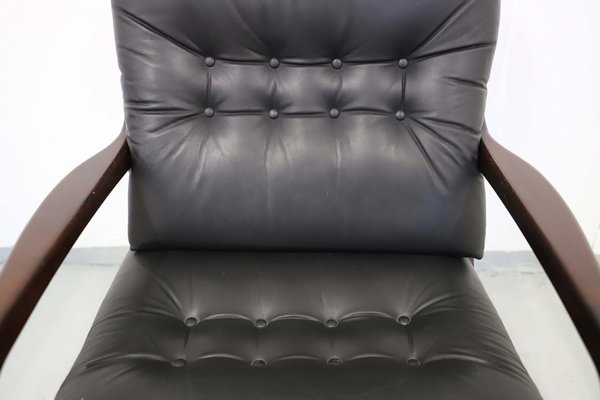 Conference Armchair in Leather with High Backrest by Eugen Schmidt, 1960-XTG-1352832