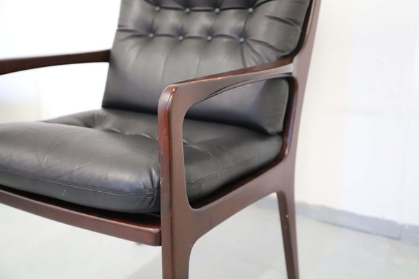 Conference Armchair in Leather with High Backrest by Eugen Schmidt, 1960-XTG-1352832