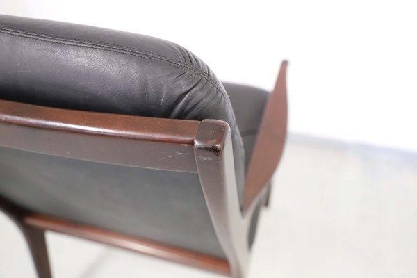 Conference Armchair in Leather with High Backrest by Eugen Schmidt, 1960-XTG-1352832