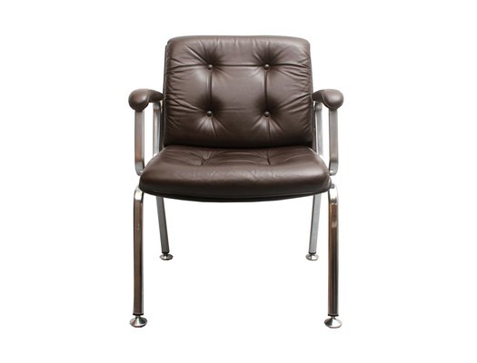 Conference Chair in Leather from Drabert, 1970s-PF-1261539