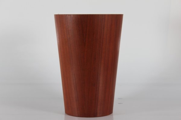 Conical Wastepaper Basket in Teak Veneer by Martin Åberg for Servex, Sweden, 1960s-QQ-1725523