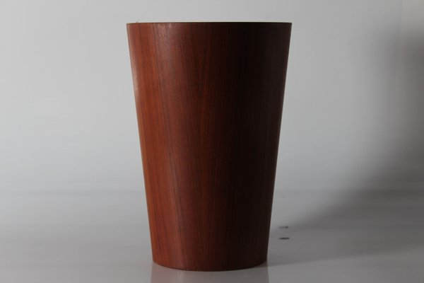 Conical Wastepaper Basket in Teak Veneer by Martin Åberg for Servex, Sweden, 1960s-QQ-1725523