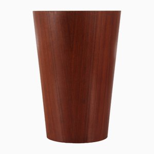 Conical Wastepaper Basket in Teak Veneer by Martin Åberg for Servex, Sweden, 1960s-QQ-1725523