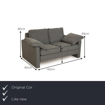 Conseta 2-Seater Sofa in Gray Fabric from COR-RQW-1822294