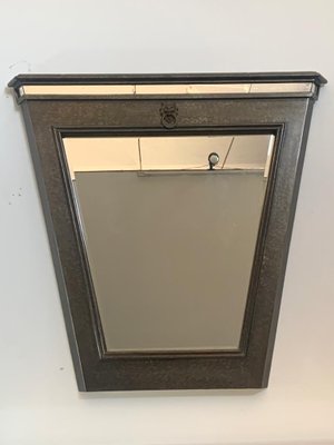 Console and Mirror with Metal Leaf and Bronze Details, 1990s, Set of 2-IJR-1393303