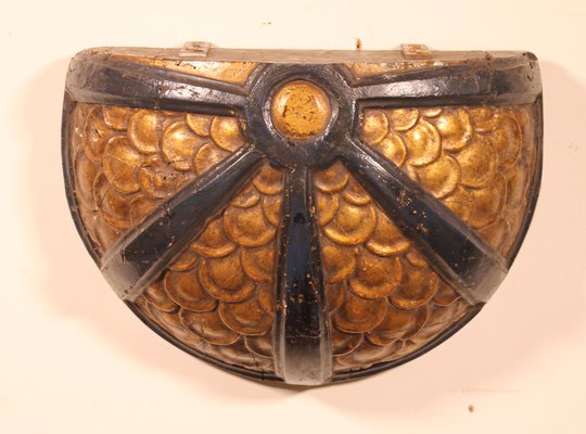 Console in Polychrome Carved Wood-HPU-1261359