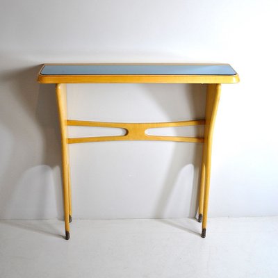 Console Table in Light Wood, Italy, 1950s-JQO-836511