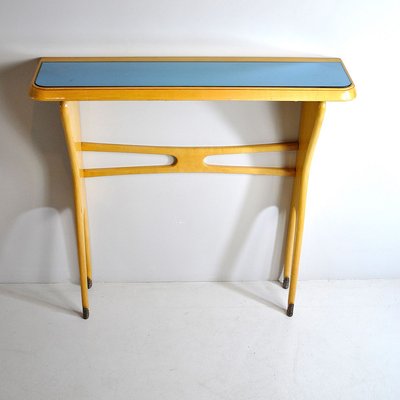 Console Table in Light Wood, Italy, 1950s-JQO-836511