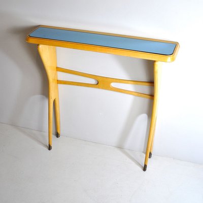 Console Table in Light Wood, Italy, 1950s-JQO-836511