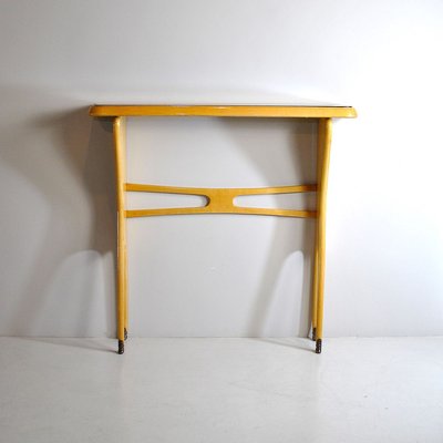 Console Table in Light Wood, Italy, 1950s-JQO-836511