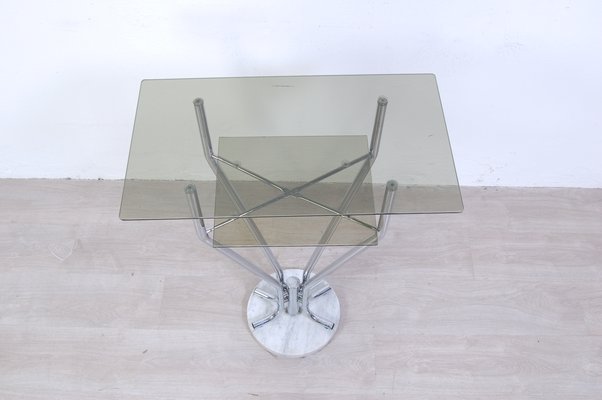 Console Table in Steel and Marble, 1970s-XSG-1358020