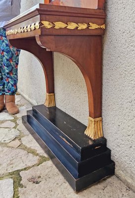 Console Table in Walnut and Golden Wood, 1850, Set of 2-AWH-1765589