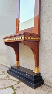 Console Table in Walnut and Golden Wood, 1850, Set of 2-AWH-1765589