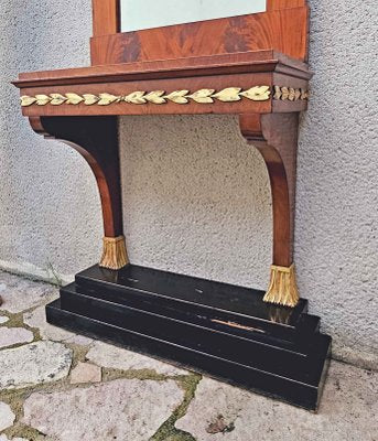 Console Table in Walnut and Golden Wood, 1850, Set of 2-AWH-1765589