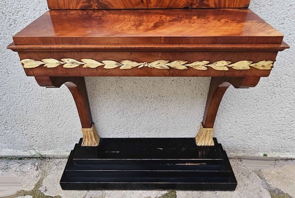 Console Table in Walnut and Golden Wood, 1850, Set of 2-AWH-1765589