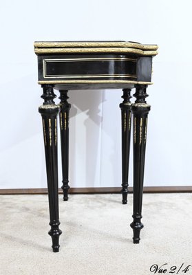 Console Table of Blackened Wooden Games, 19th Century-RVK-1700967