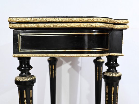 Console Table of Blackened Wooden Games, 19th Century-RVK-1700967