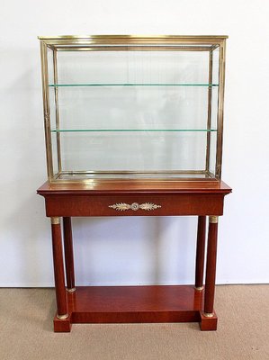 Console with Showcase Cabinet, Early 1900s-RVK-1010160