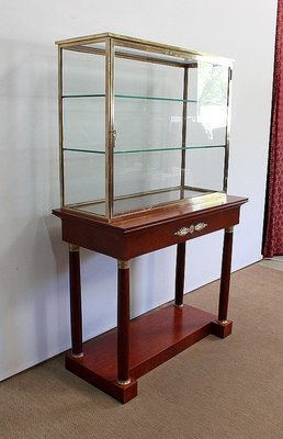 Console with Showcase Cabinet, Early 1900s-RVK-1010160