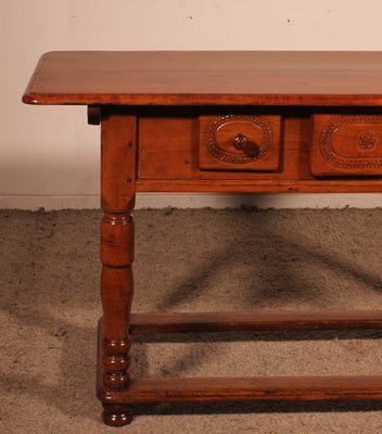 Console with Two Drawers in Cherry Wood, 18th Century-HPU-2022807