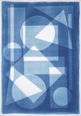 Constructivist Castle, 2022, Cyanotype-RWC-1313515