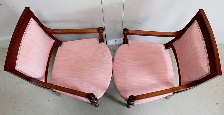 Consulate Period Mahogany Armchairs, Early 19th Century, Set of 2-RVK-930740