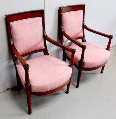 Consulate Period Mahogany Armchairs, Early 19th Century, Set of 2-RVK-930740