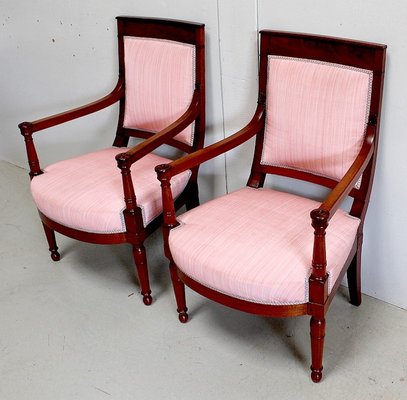 Consulate Period Mahogany Armchairs, Early 19th Century, Set of 2-RVK-930740