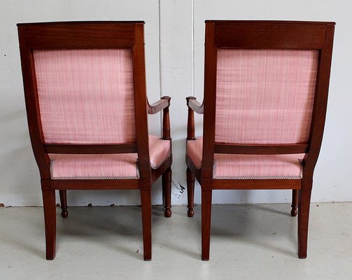 Consulate Period Mahogany Armchairs, Early 19th Century, Set of 2-RVK-930740