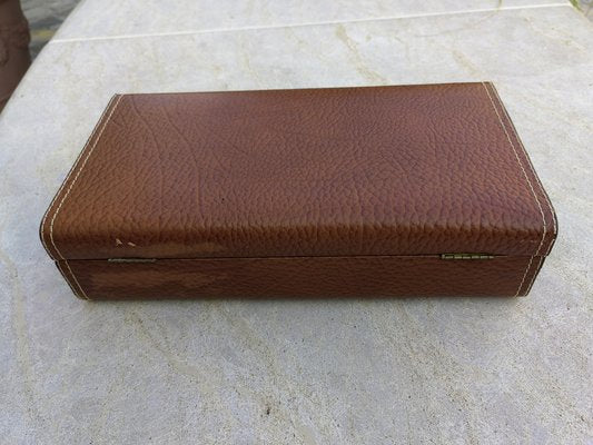 Container Box in Leather, 1950s-ZFY-1756375