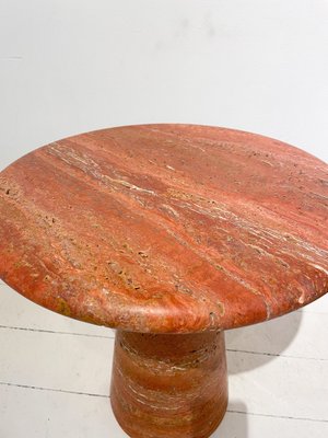 Contemporary Italian Side Tables in Red Travertine, Set of 2-FGA-1270630