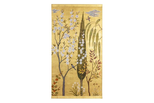 Contemporary Painted Canvas of Birds and Trees-CEJ-1065980