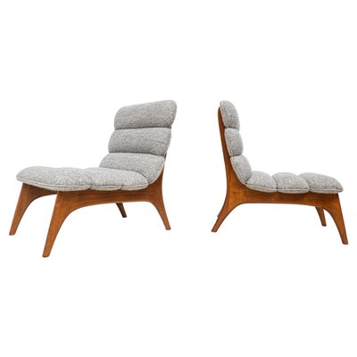 Contemporary Wood and Fabric Easy Chairs, Italy-FGA-1346611