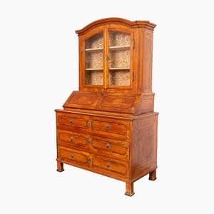 Copf Style Inlaid Cherrywood Secretaire Cabinet, 1800s-ABO-1440481