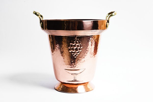 Copper and Brass Champagne Cooler, Vienna, Austria, 1930s-SPD-1754331