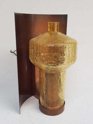 Copper and Glass Craquelel Sconce, 1960s-QDP-665630