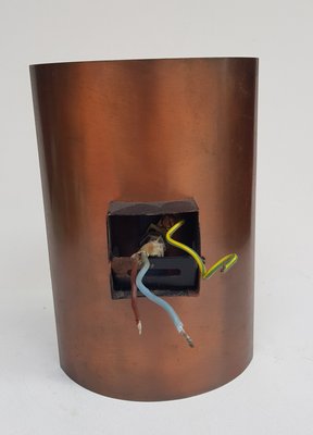 Copper and Glass Craquelel Sconce, 1960s-QDP-665630