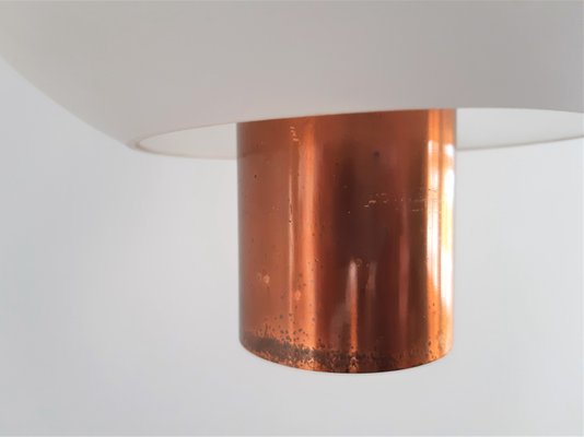 Copper and Glass Pendant Lamps from Hiemstra Evolux, 1960s, Set of 2-NV-1014579