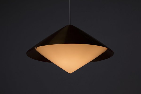 Copper Ceiling Lamp by Svea Winkler for Orno, 1960s-KO-635281