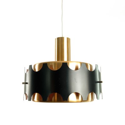 Copper Ceiling Lamp from VEB Metalldrücker Halle, 1960s-YGX-771583